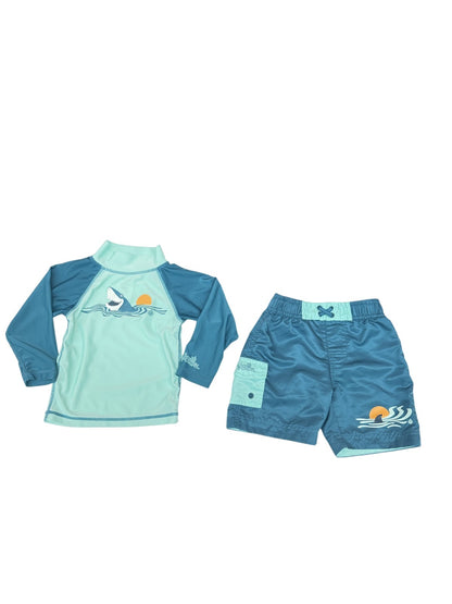 UV Skinz Shark Rash Guard Swim Set 2T