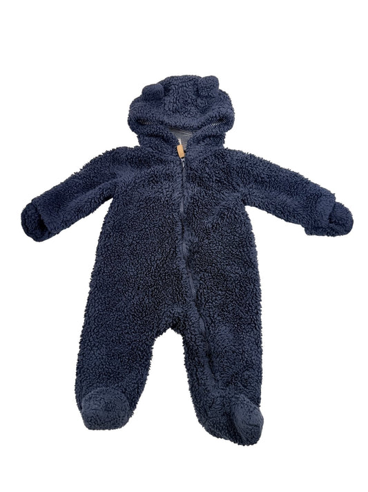 Carter's Navy Sherpa Bear Bunting Sleeper 3M
