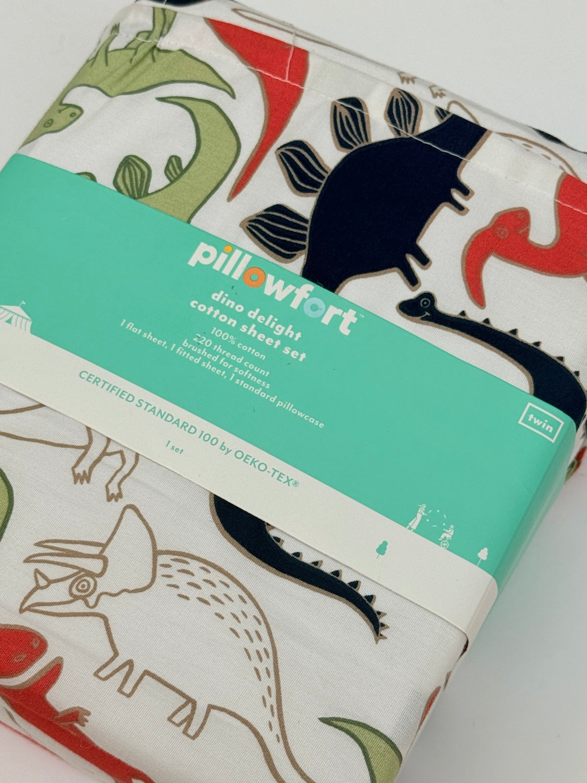 NWT - Pillowfort Dino Delight Twin Sheet Set