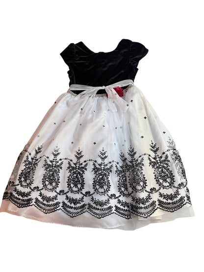 Jona Michelle Black Velvet Tulle Dress Size 10