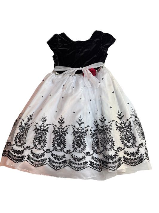 Jona Michelle Black Velvet Tulle Dress Size 10