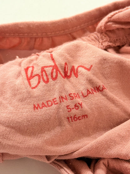 Boden Pink Ruffle Strawberry Tank Top 5-6Y