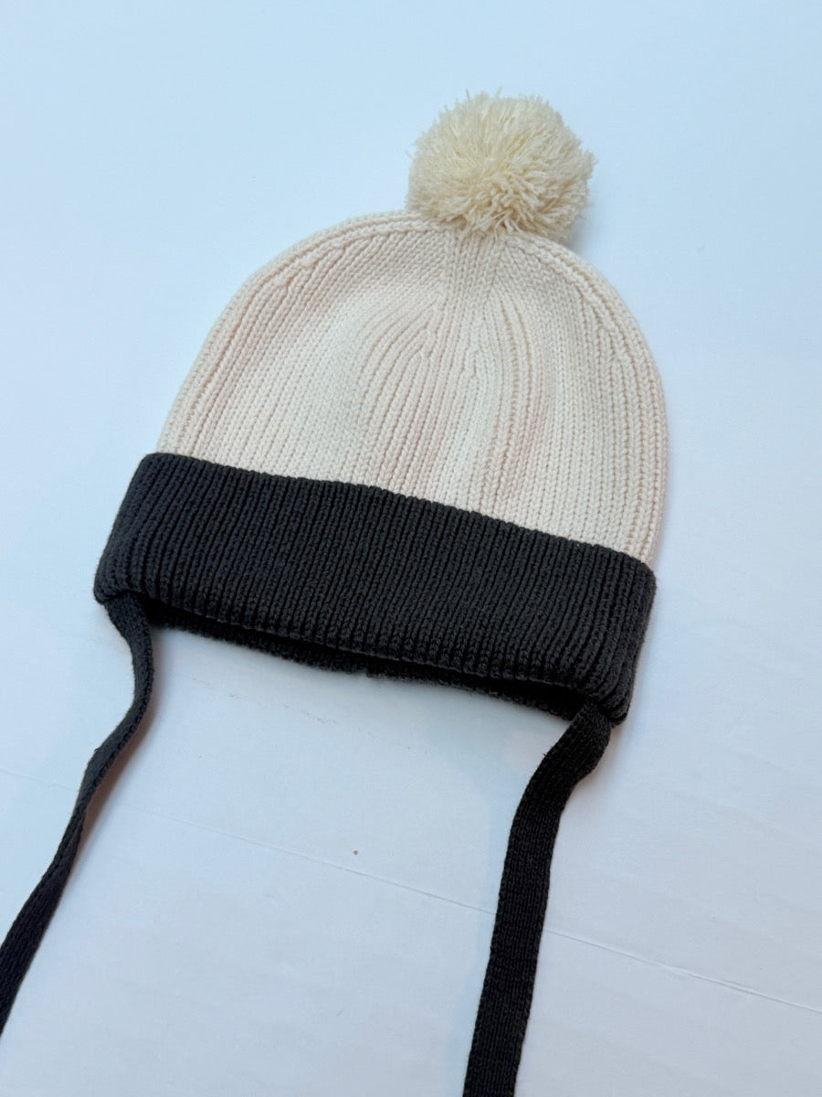 H&M Cream Pom Pom Beanie Hat 18M/2T