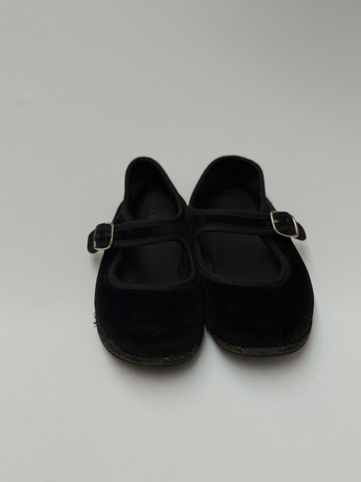 Zara Black Velvet Mary Jane Shoes Size 9