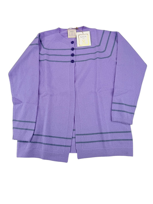 NWT - Kaede Lilac Striped Cashmere Cardigan 5-6Y & 7-8Y