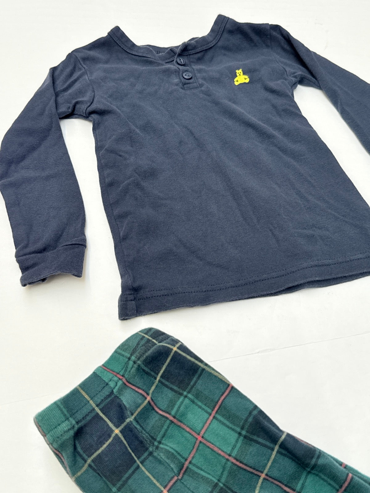 Baby Gap Navy Plaid Pajama Set 4T