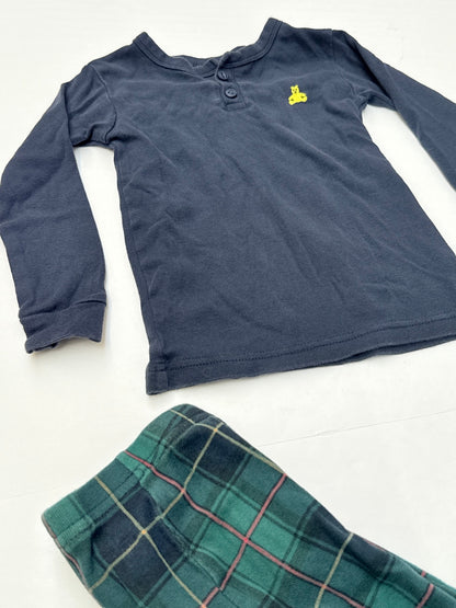 Baby Gap Navy Plaid Pajama Set 4T