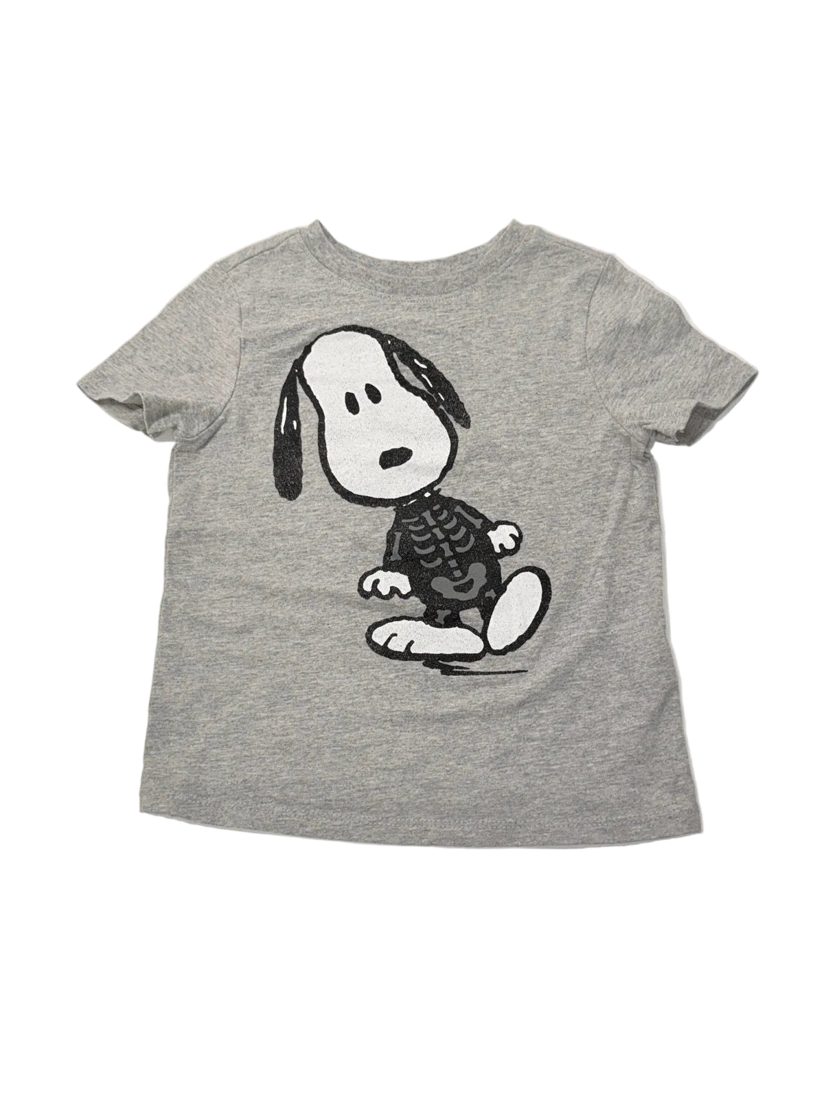 Old Navy Snoopy Skeleton Gray T-Shirt 3T