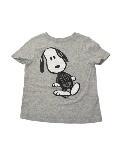 Old Navy Snoopy Skeleton Gray T-Shirt 3T