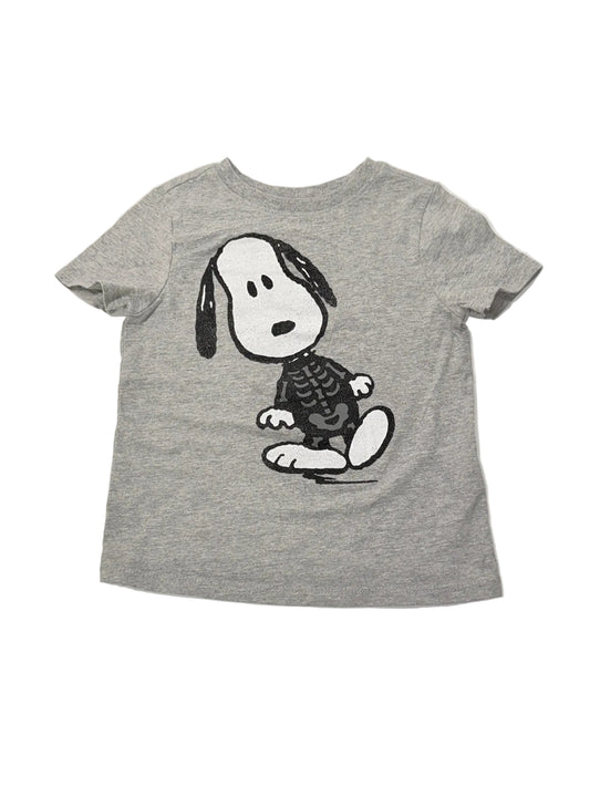 Old Navy Snoopy Skeleton Gray T-Shirt 3T