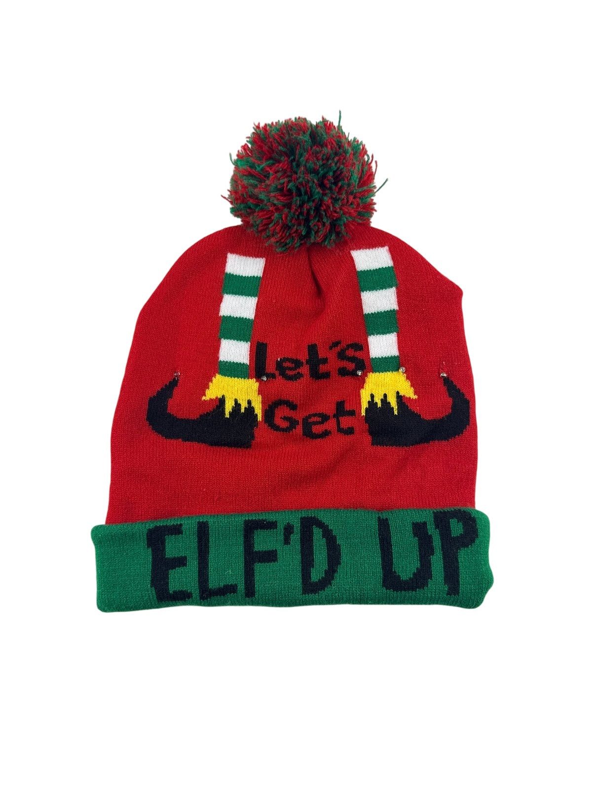 Let's Get Elf'd Up Light-Up Christmas Beanie O/S