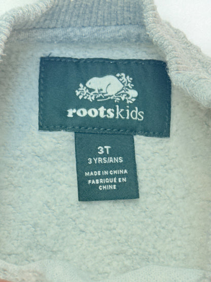Roots Kids Gray Embroidered Logo Sweatshirt 3T