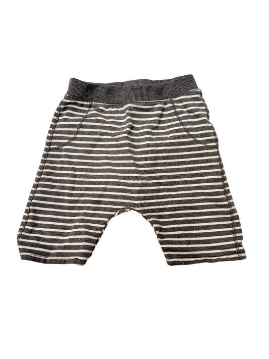 Gray White Striped Shorts Size 4-5Y