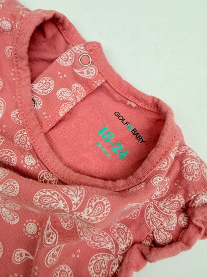 Golf & Baby Pink Paisley Dress 18-24m