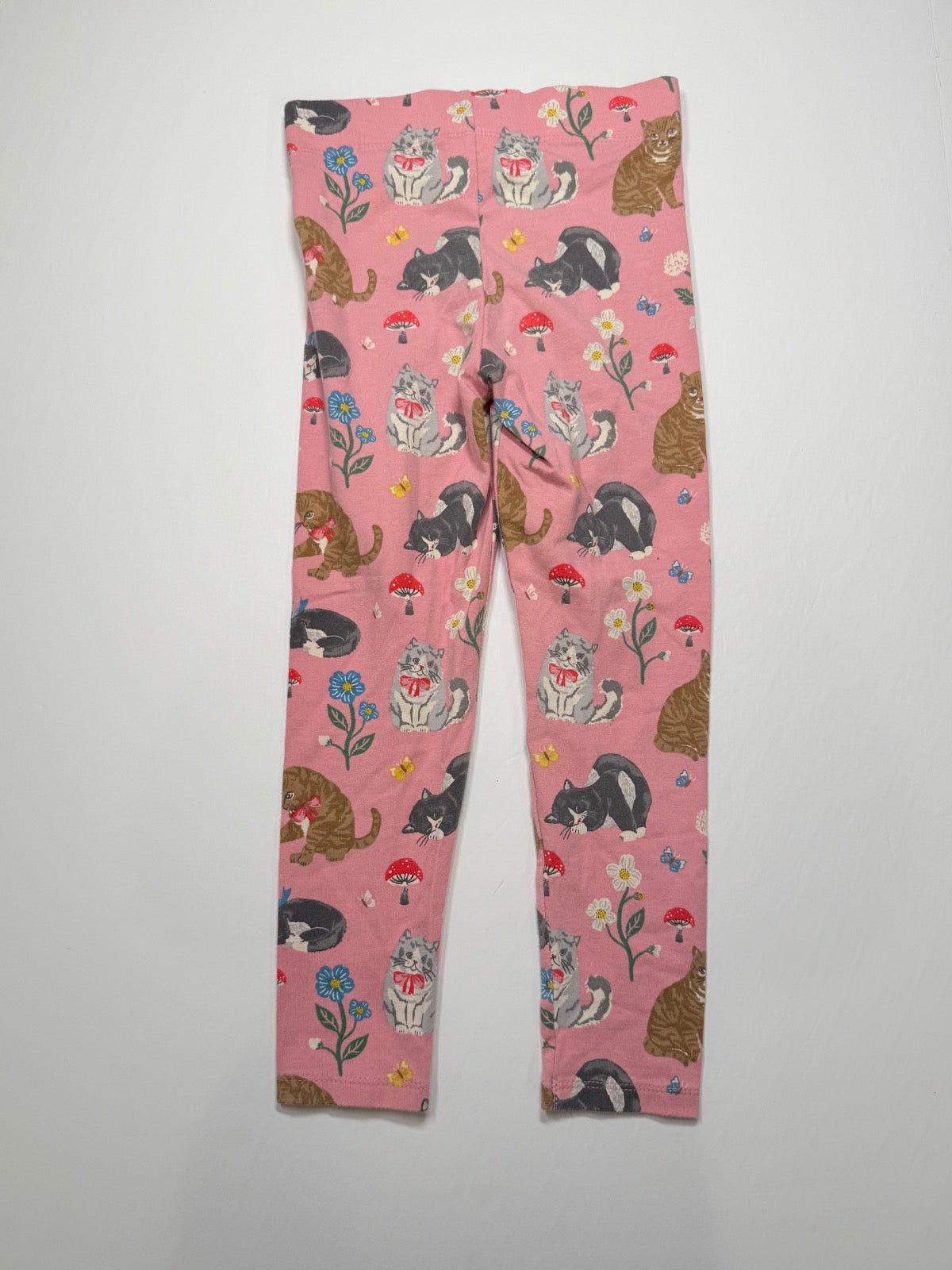 Boden Cat Print Pink Leggings 5-6Y