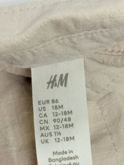 H&M Beige Linen Shirt Jacket 18M