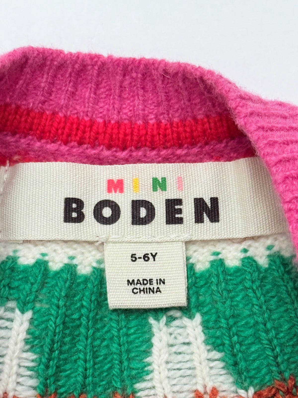 Mini Boden Fa La La Christmas Cardigan 5-6Y