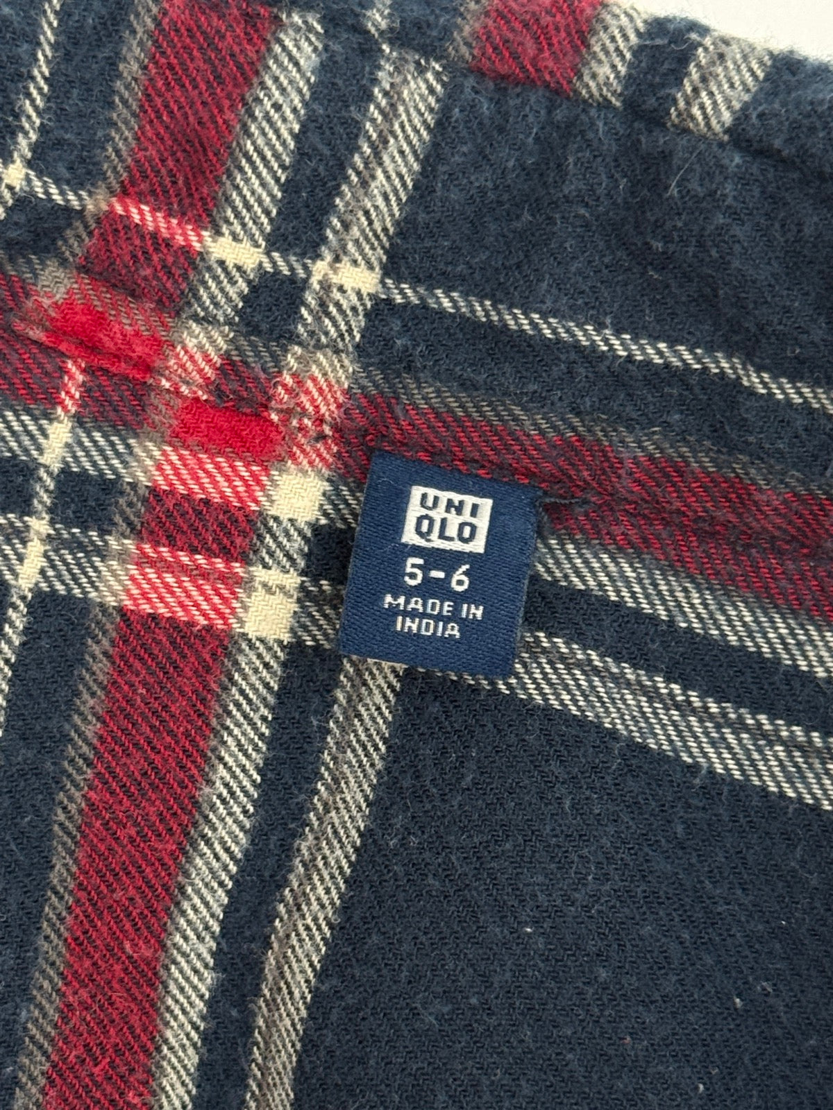 Uniqlo Kids Plaid Flannel Shirt Size 5-6