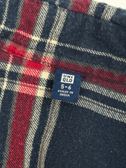 Uniqlo Kids Plaid Flannel Shirt Size 5-6