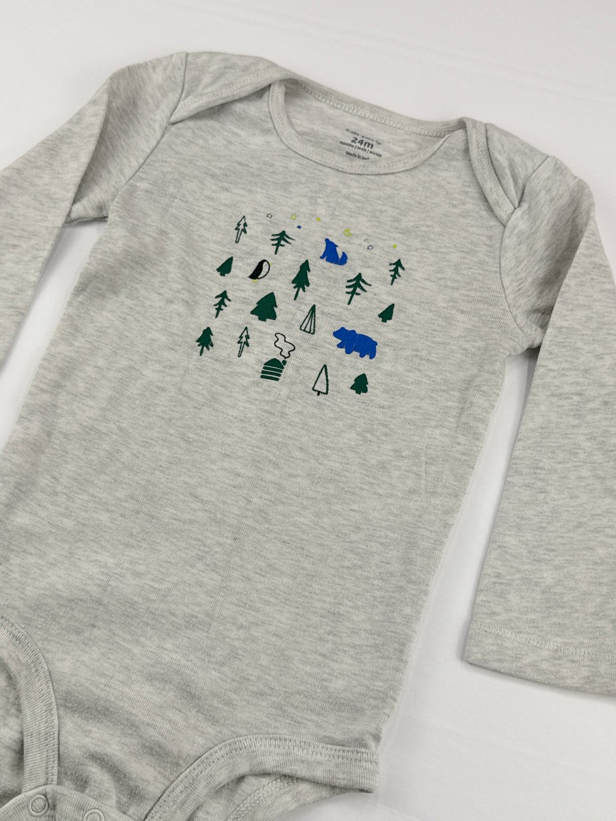 Carter's Gray Forest Print Bodysuit 24M
