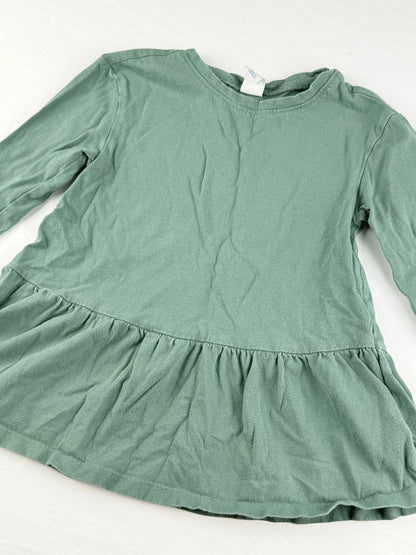 Old Navy Green Peplum Dress 12-18M