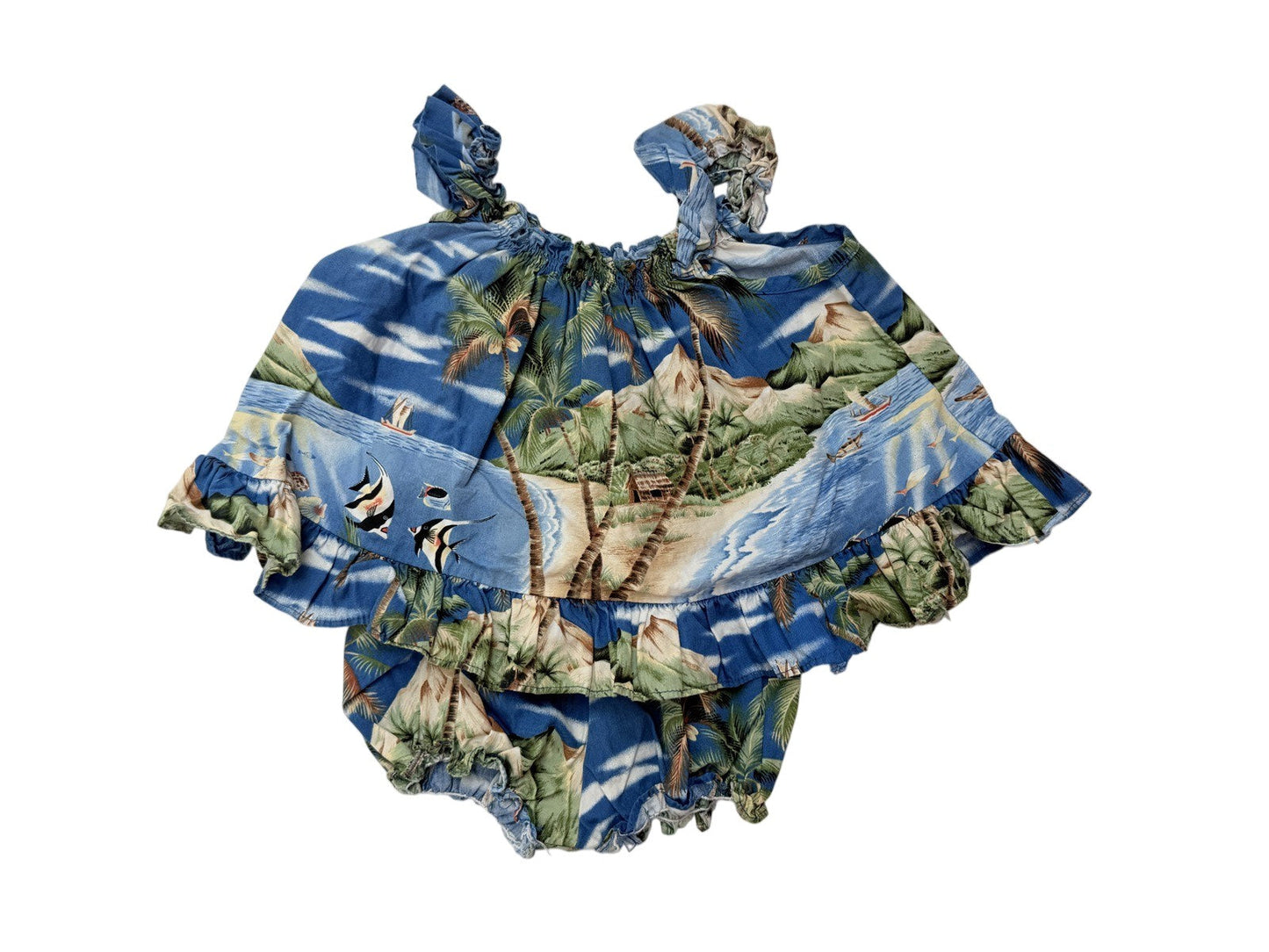 Kole Kole Hawaiian Tropical Romper 1-2Y