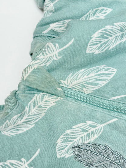 Tuffy Feather Print Footed Sleeper 6M