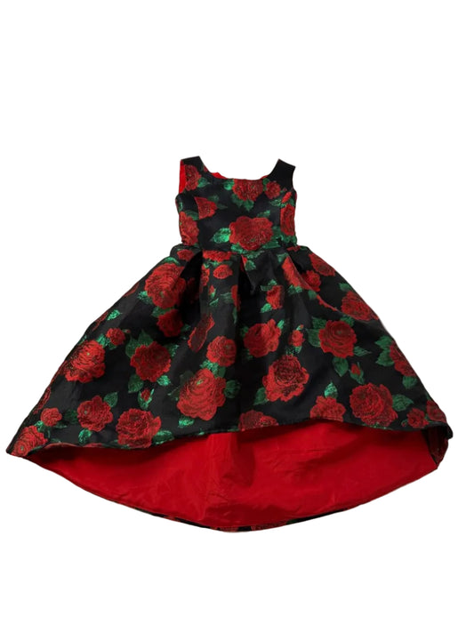Dress Wonder Nation Rose Print Black Size 5
