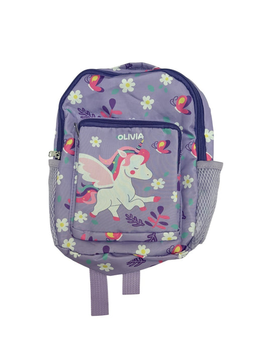 Olivia Personalized Unicorn Kids Backpack