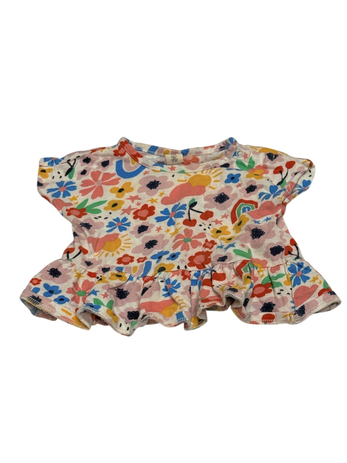 Tucker Floral Ruffle Top 12M