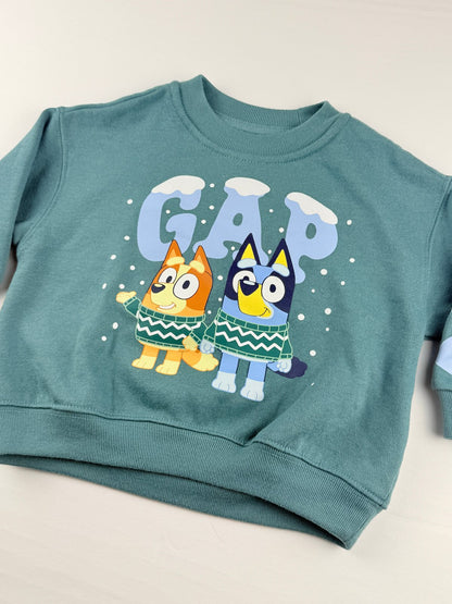 baby Gap Bluey Teal Sweatshirt 6-12M