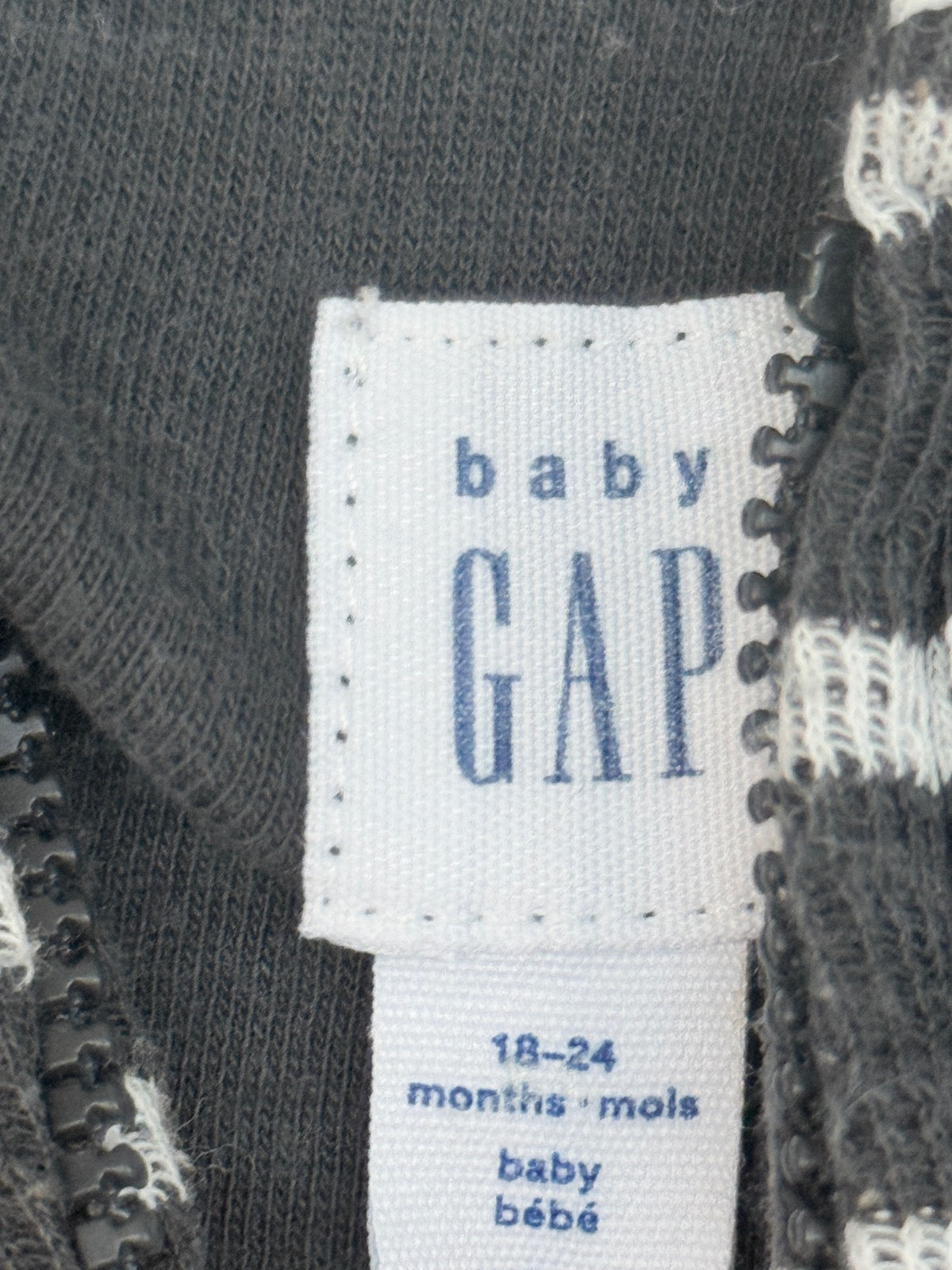 Baby Gap Striped Zip Hoodie 18-24M