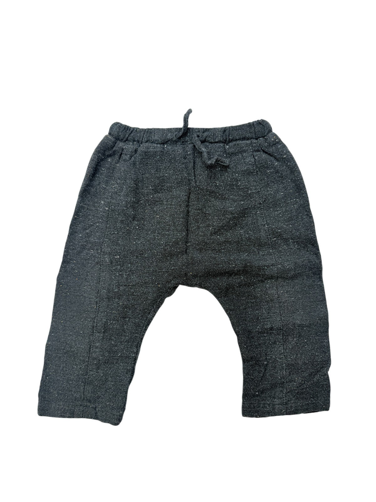 Zara Mini Gray Woven Pants 9/12M