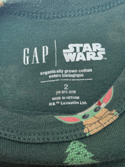 Gap Star Wars Baby Yoda Christmas Pajama Set 2T