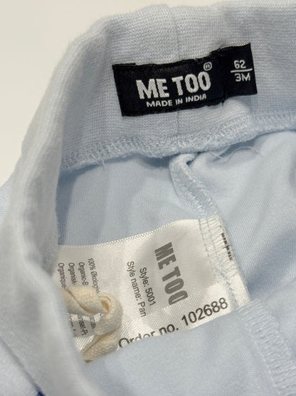 Me Too Blue Joggers with Fox Pocket 3-6M