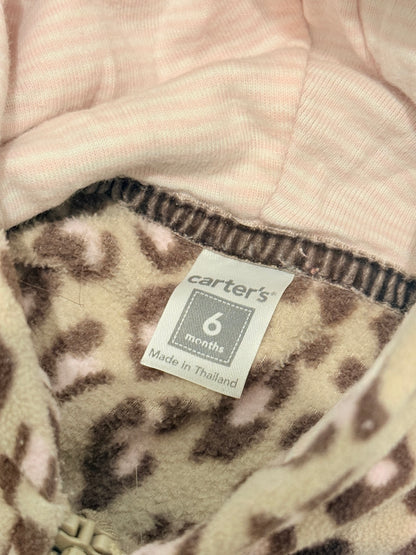 Carter's Leopard Fleece Hoodie Jacket 6M