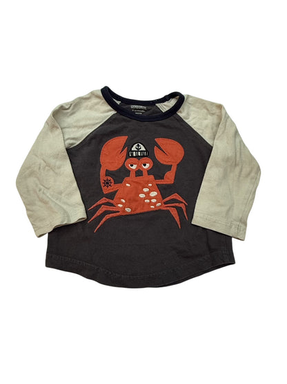 Gymboree Crab Raglan Long Sleeve Tee 6-12m