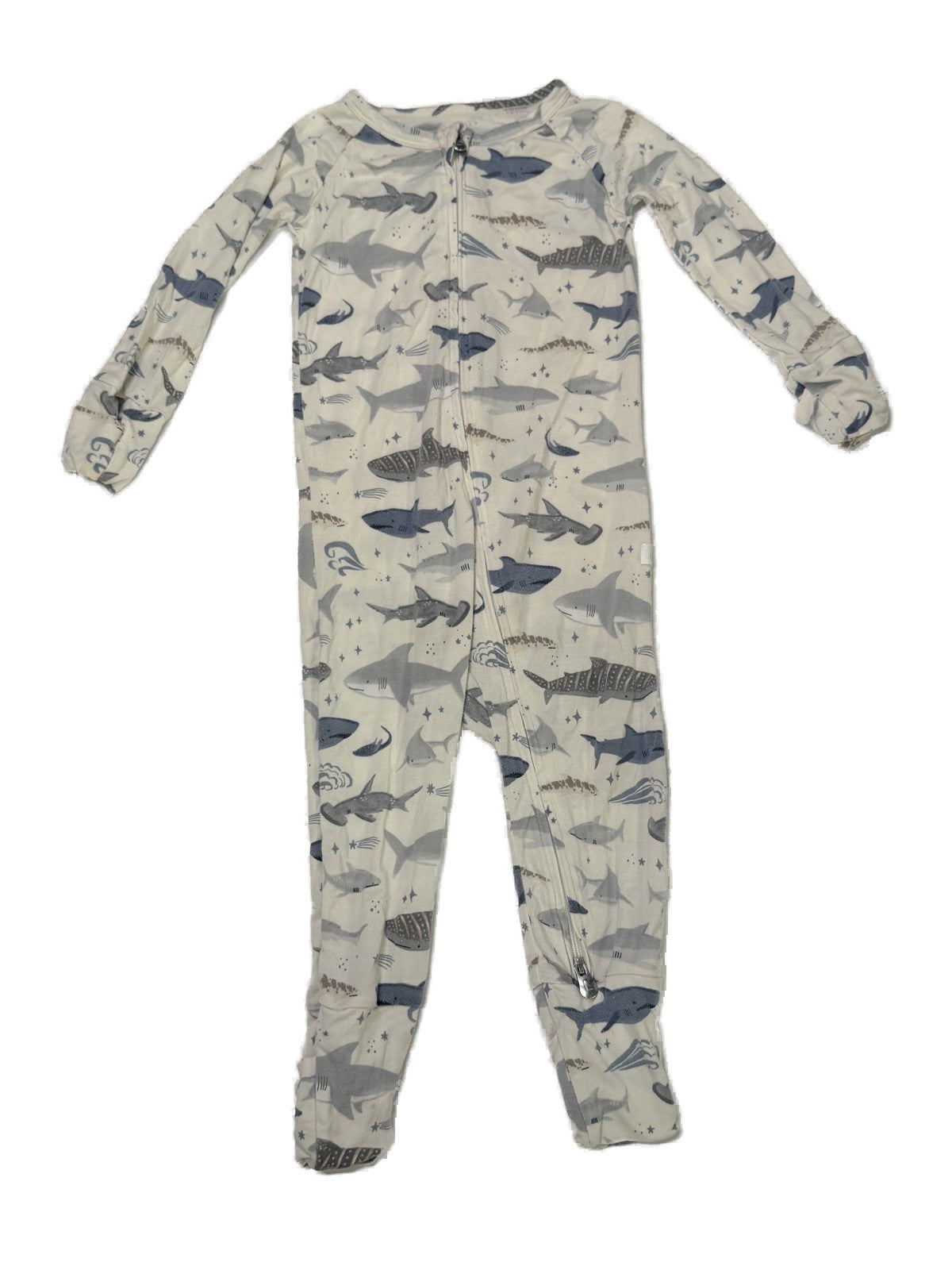 Loulou Lollipop Shark Sleeper Footie 18-24m