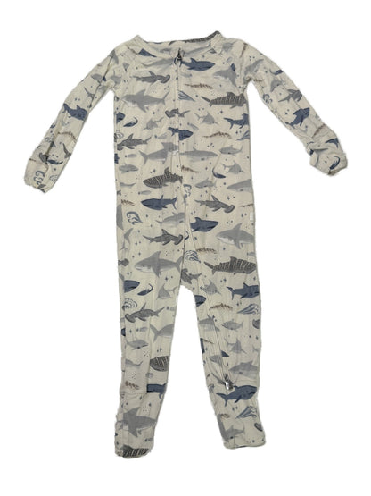 Loulou Lollipop Shark Sleeper Footie 18-24m