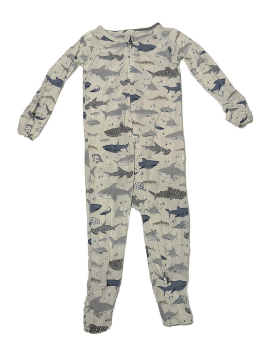 Loulou Lollipop Shark Sleeper Footie 18-24m