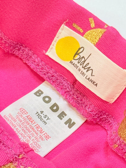 Boden Pink Gold Sun Leggings 4-5Y