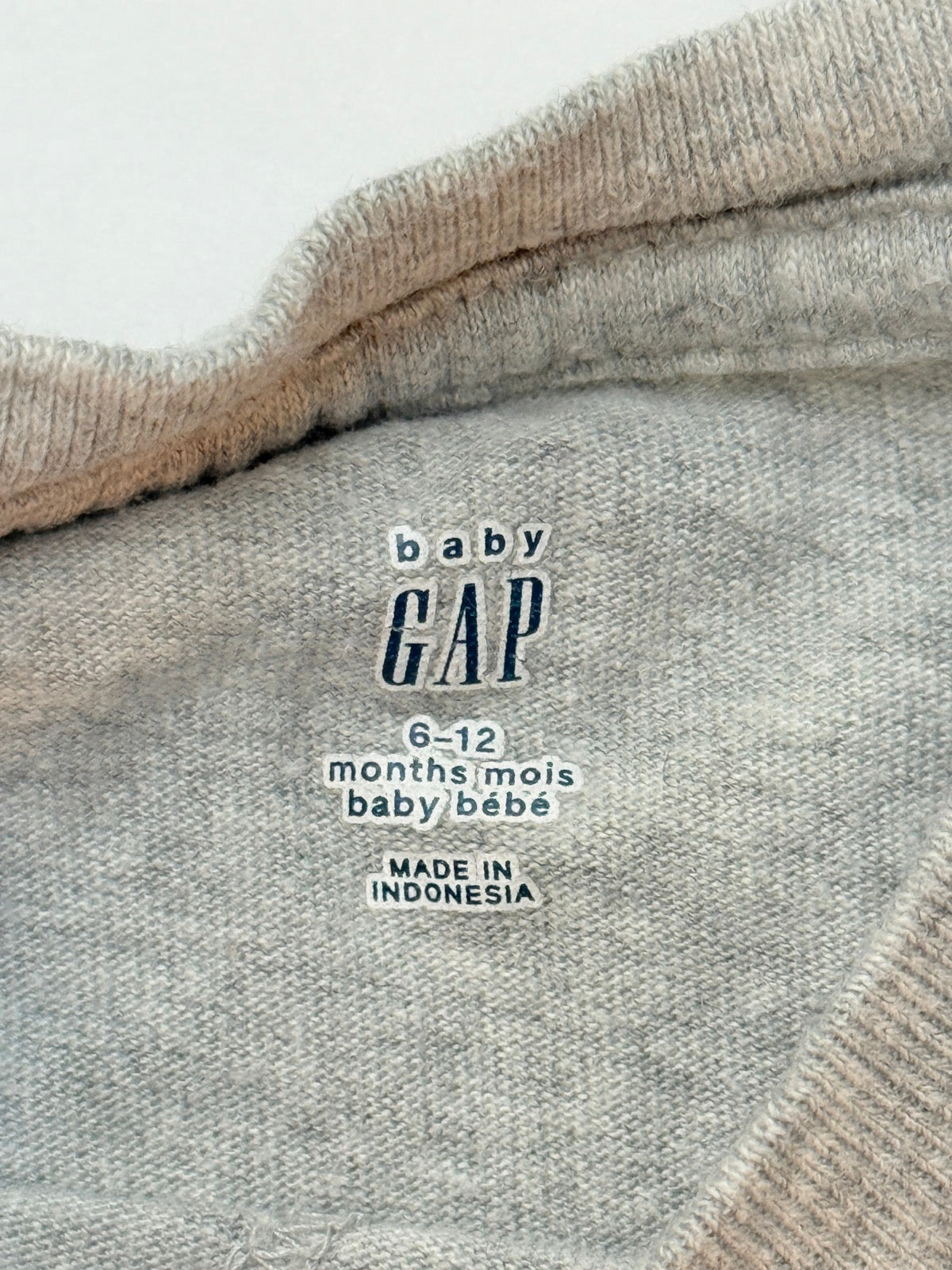 Baby Gap Gray Bear Long Sleeve Top 6-12M
