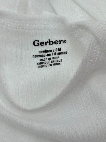 Gerber White Onesie 6-Pack Newborn 2 in Stock
