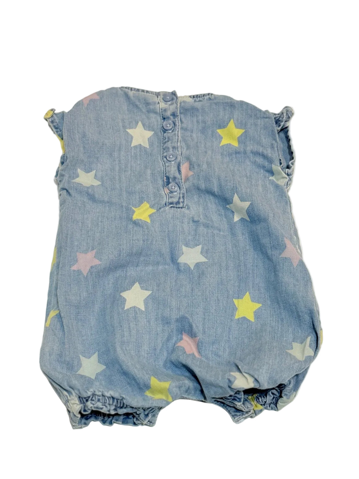 Gap Denim Star Print Romper 3-6m