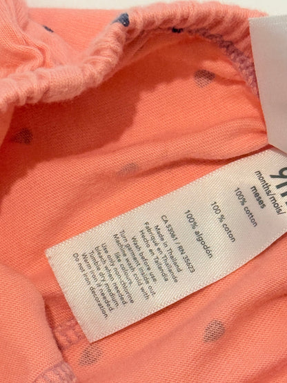 Carter's Peach Heart Print Shorts 9M