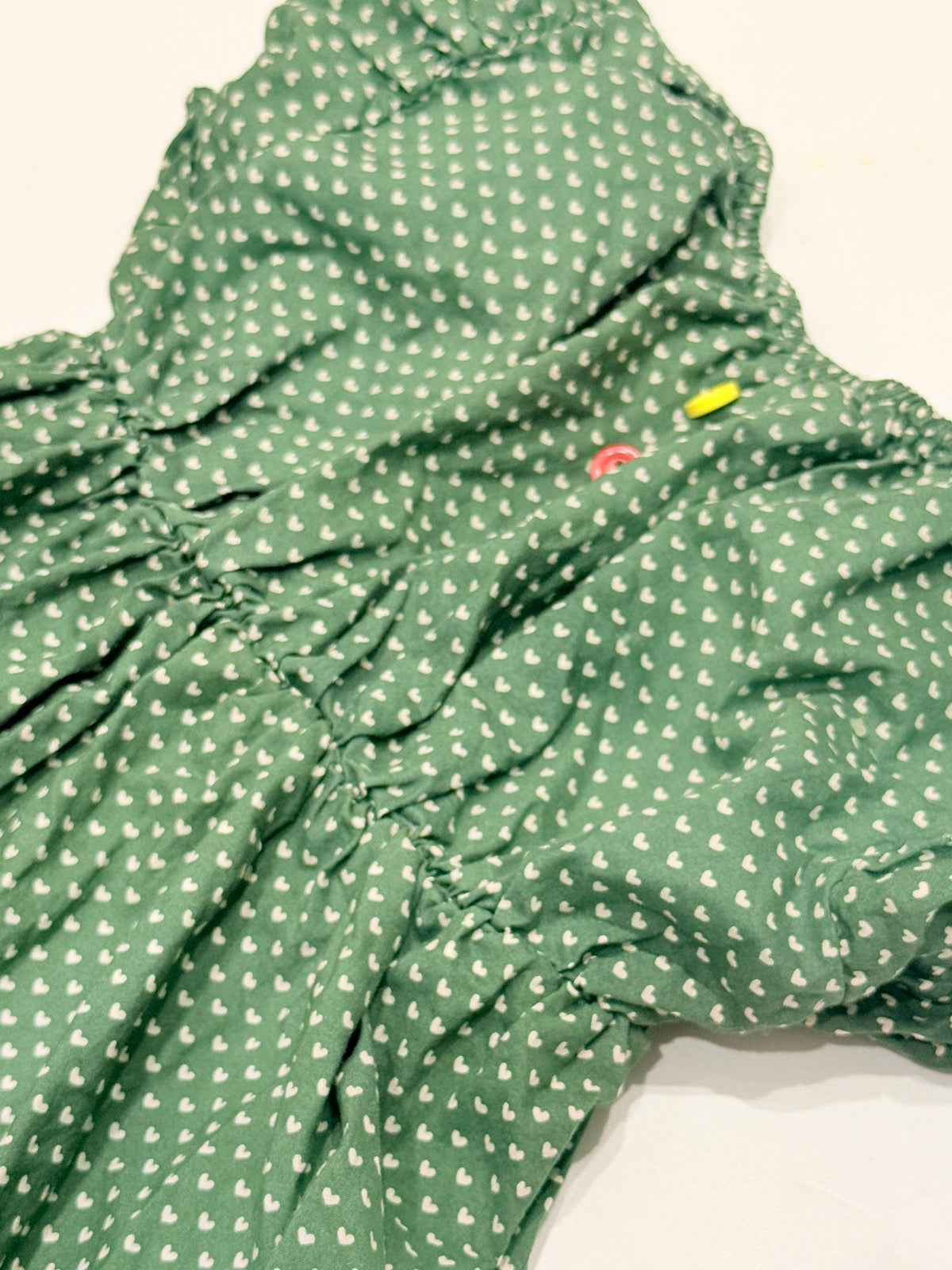 Mumu & Baba Green Heart Dress Size 3Y