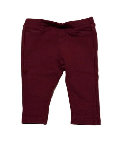 Zara Baby Girl Burgundy Leggings 3-6M