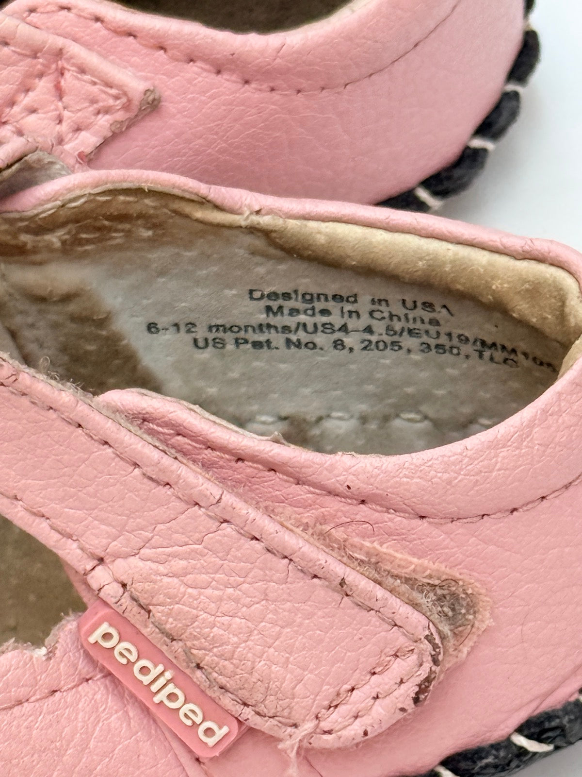 Pediped Pink Perforated Mary Jane Crib Shoes