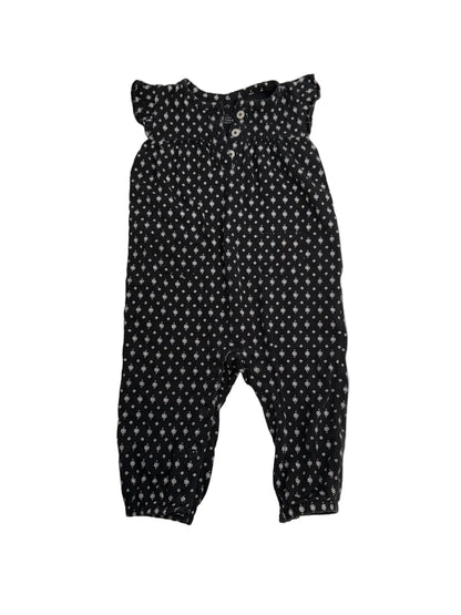 Carter's Black Floral Romper 6m