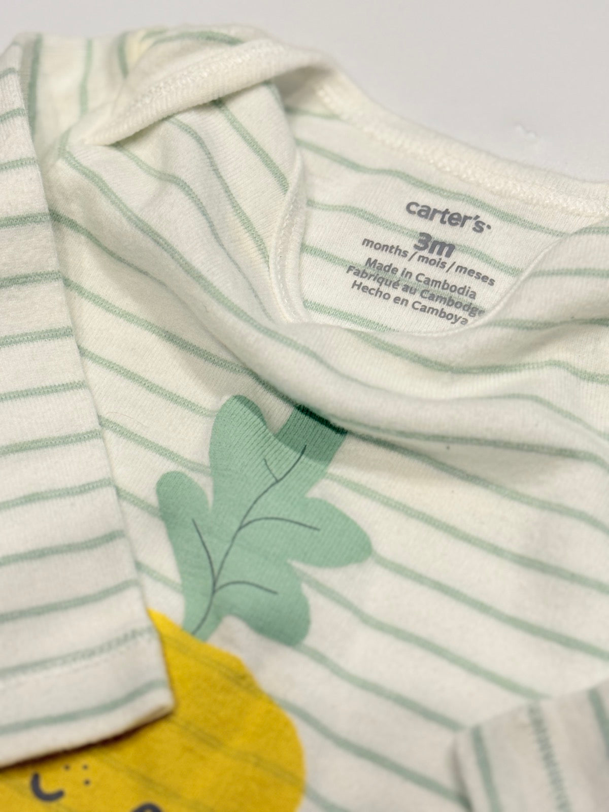 Carter's Haut à manches longues rayé avec motif navet 3 mois